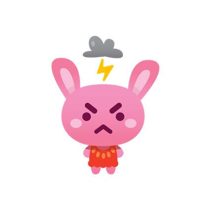 Angry Bunny  Illustration