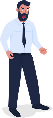Angry Businessman Illustration