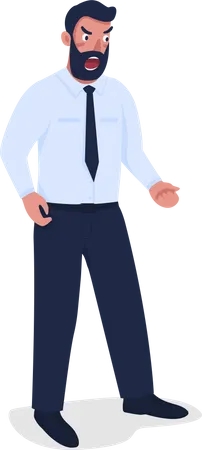 Angry Businessman Illustration