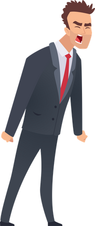 Angry businessman Illustration