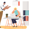 illustration for angry businessman