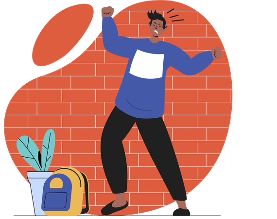 Angry businessman frustrated due to work  Illustration