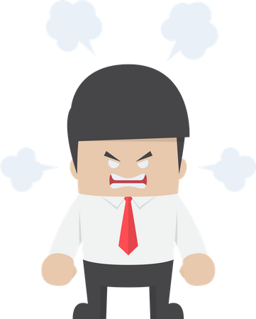 Angry businessman  Illustration