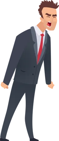 Angry businessman  Illustration