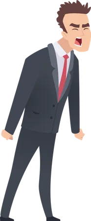 Angry businessman  Illustration