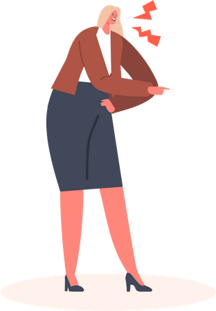 Angry Businesswoman Illustration