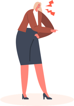 Angry Businesswoman  Illustration