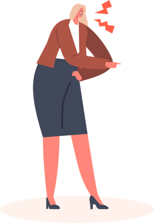 Angry Businesswoman  Illustration