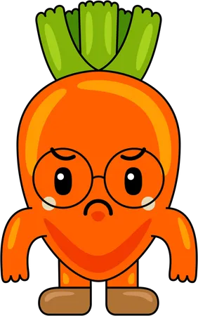 Angry Carrot Mascot  Illustration