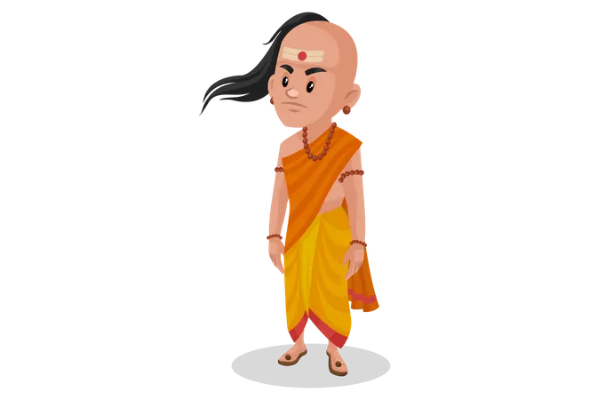 Angry Chanakya Illustration
