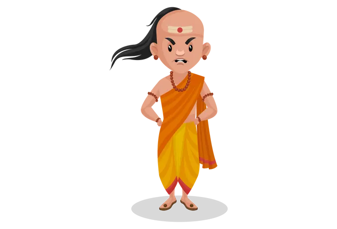 Angry Chanakya  Illustration