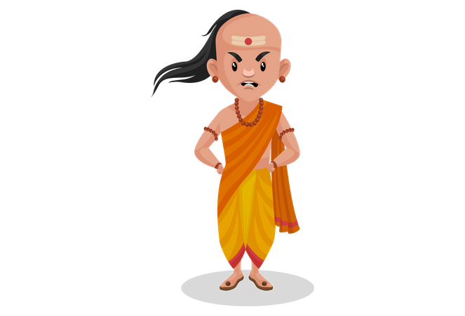 Angry Chanakya  Illustration