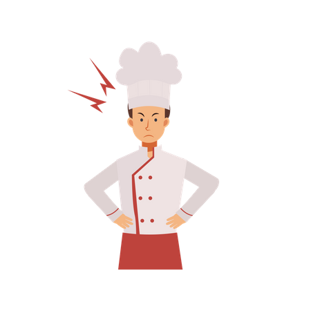 Angry Chef Illustration