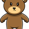 angry cute bear illustration svg