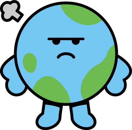 Angry earth  Illustration