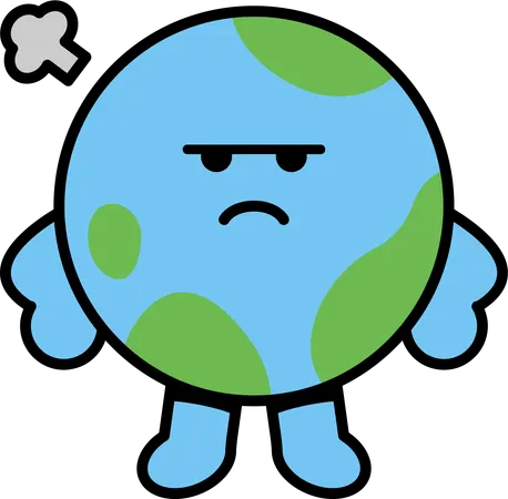 Angry earth  Illustration