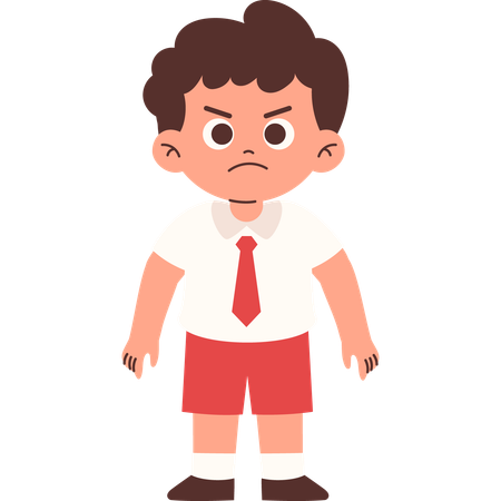 Angry Elementary Student  Illustration