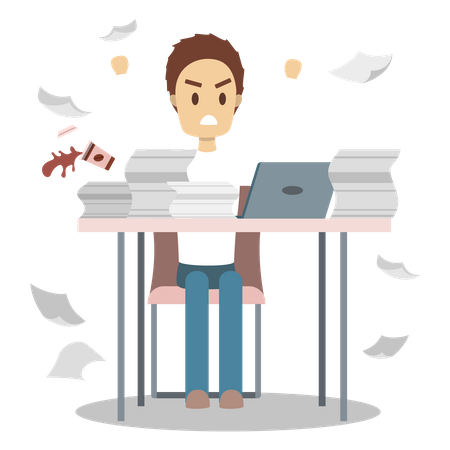 Angry Employee  Illustration