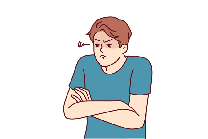 Angry employee works under pressure  Illustration