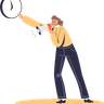 pointing at time illustrations free
