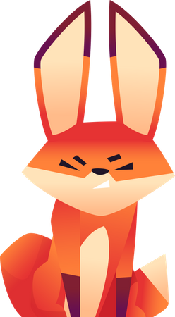 Angry Fox Illustration