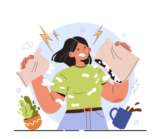 How To Manage Stress Instruction Concept Natural Stress Reaction Fight Negative World News Pressure Fear And Chaos Psychological Support Emotional Help Flat Vector Illustration Illustration