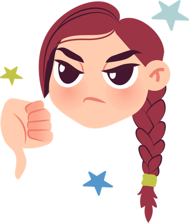 Angry girl  Illustration