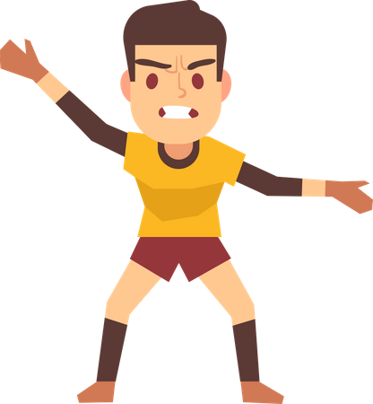 Angry Goalkeeper  Illustration