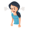 angry indian house wife illustration