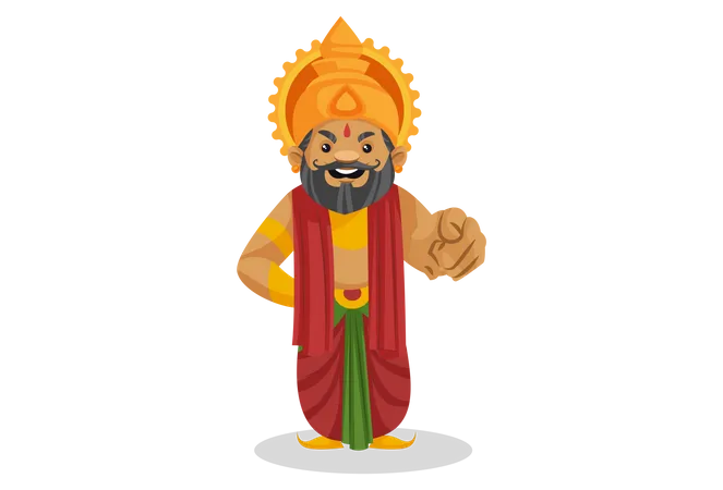 Angry King Dasharatha  Illustration