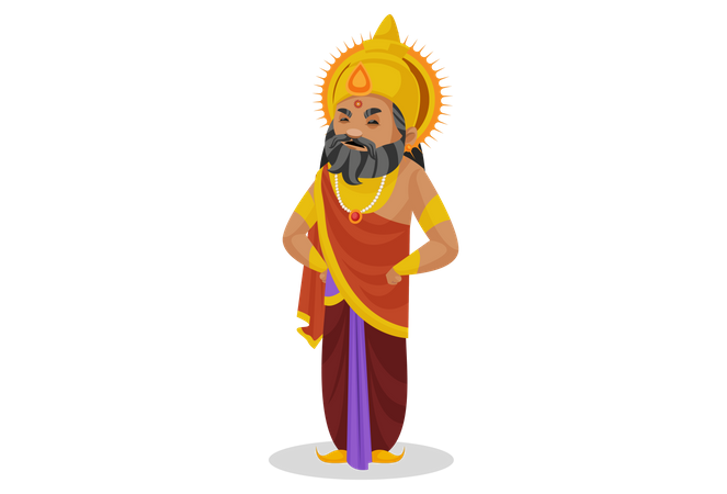 Angry King Dhritarashtra  イラスト