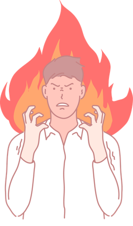 Angry Man  Illustration
