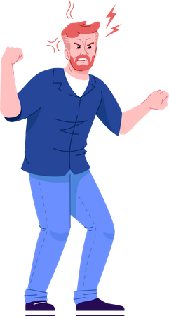 Angry man  Illustration