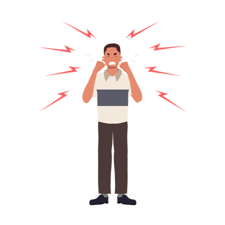 Angry man  Illustration