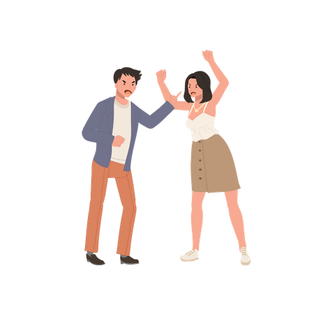 Angry Partner  Illustration