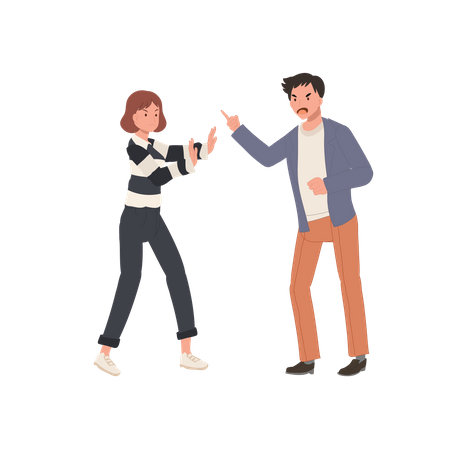 Angry Partner  Illustration