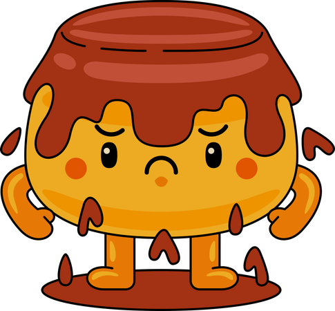 Angry Purin Mascot Character  Illustration