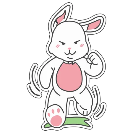 Angry Rabbit  Illustration