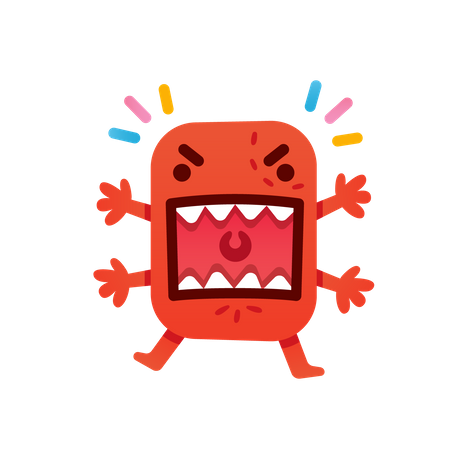 Angry Red Monster  Illustration