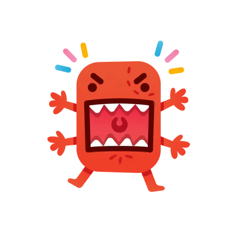 Angry Red Monster  Illustration