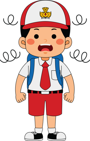 Angry School boy  Illustration