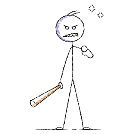 Angry Stick man  Illustration