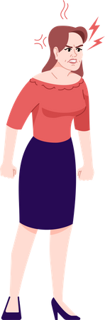 Angry woman Illustration
