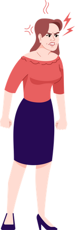Angry woman  Illustration