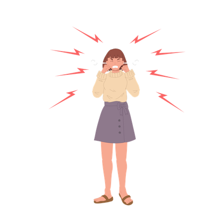 Angry womanv  Illustration