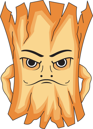 Angry Wood  Illustration