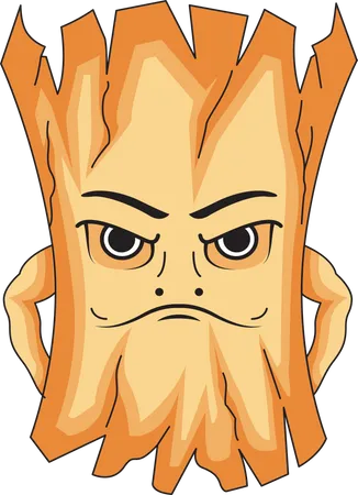 Angry Wood  Illustration