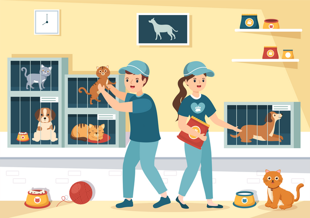 Animal adoption Illustration