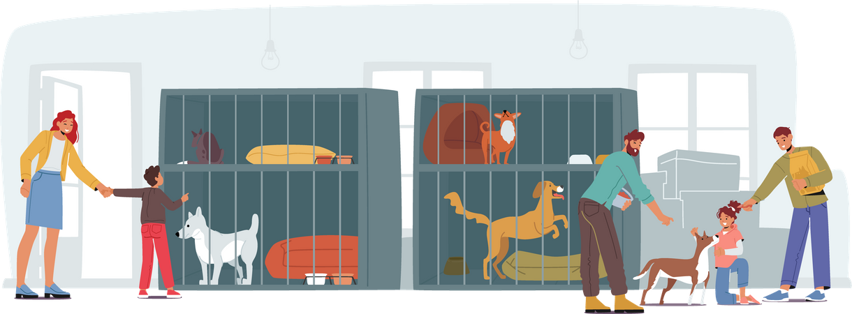 Animal Adoption Center  Illustration