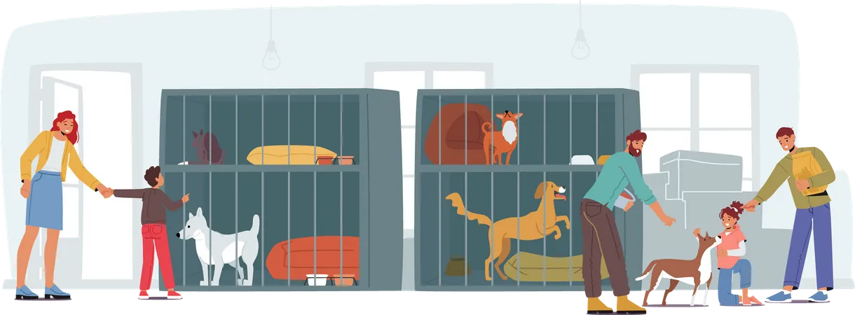 Animal Adoption Center  Illustration